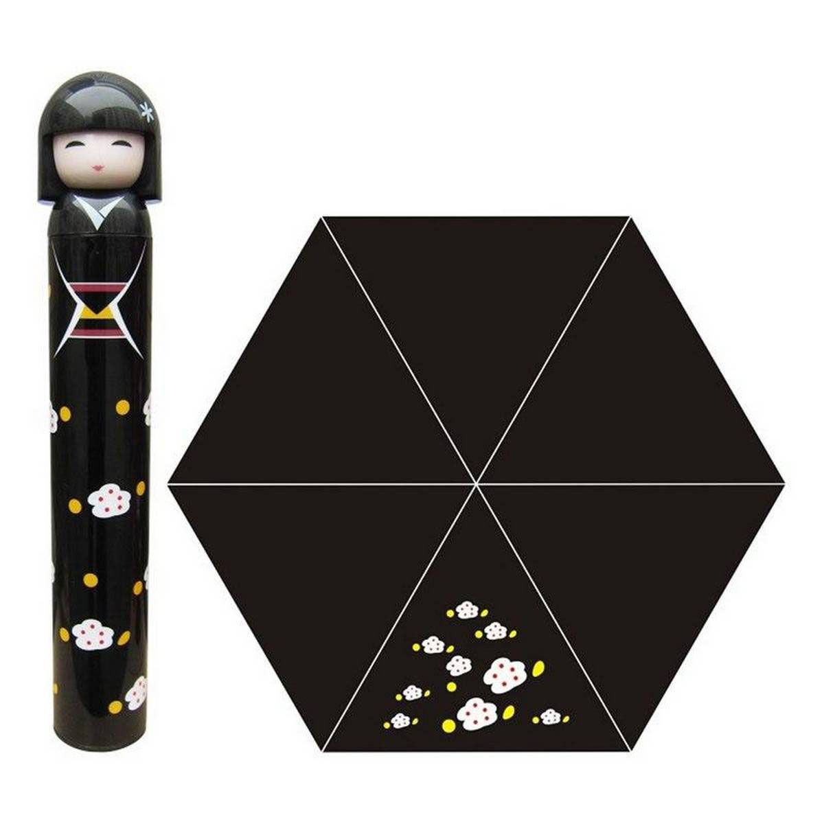 Exclusive Japanese Kimono Doll Style Anti-UV Rainproof Triple Folding Bottle Creative Umbrella