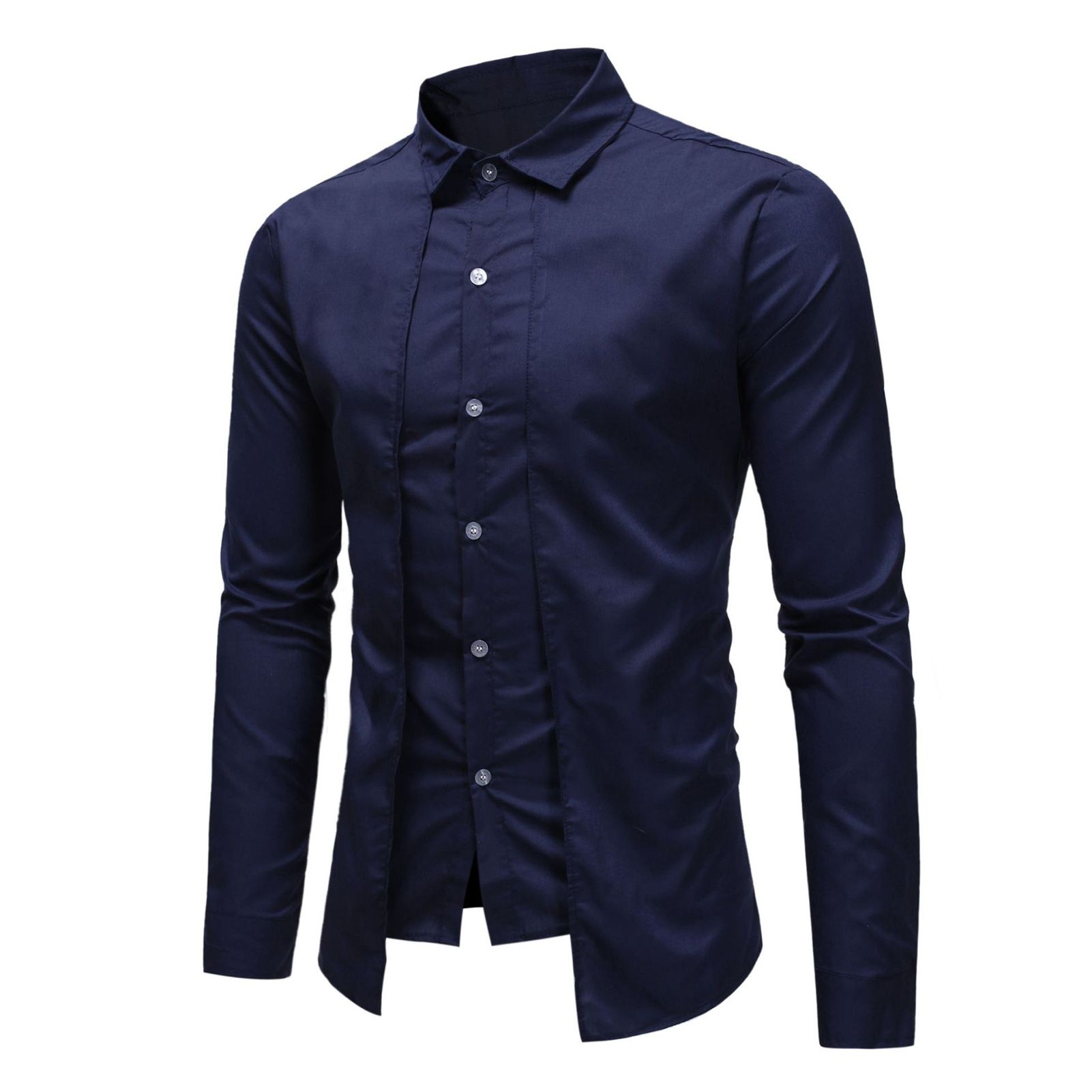 Casual Shirt Skin-friendly Turn-down Collar Long Autumn Shirt