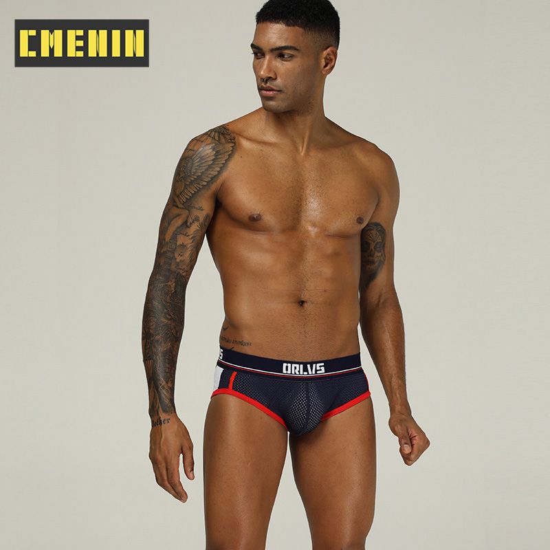 CMENIN Soft ORLVS (1 Pieces) Quick Dry Solid Mens Briefs Underwear Shorts Mesh  Men Underwear Men Briefs 2021 New OR192