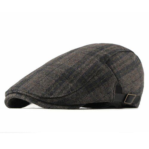 HT1987 New Autumn Winter Wool Beret Men Women Retro Vintage Newsboy Flat Cap Duckbill Cap Men Cap Hat