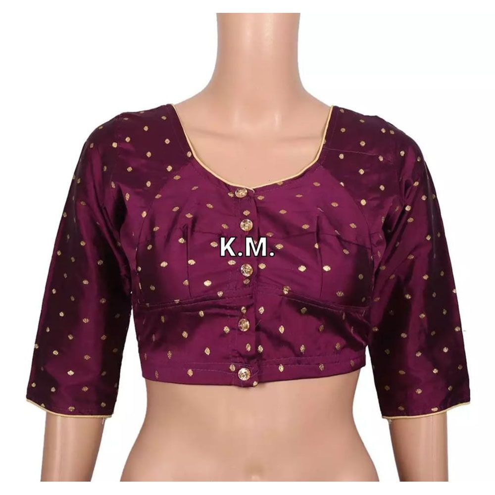 Indian Buta Katan Bra Cut Blouse With Inner Fales Best Qualityfull Good Stitching For Women - Blouse For Women