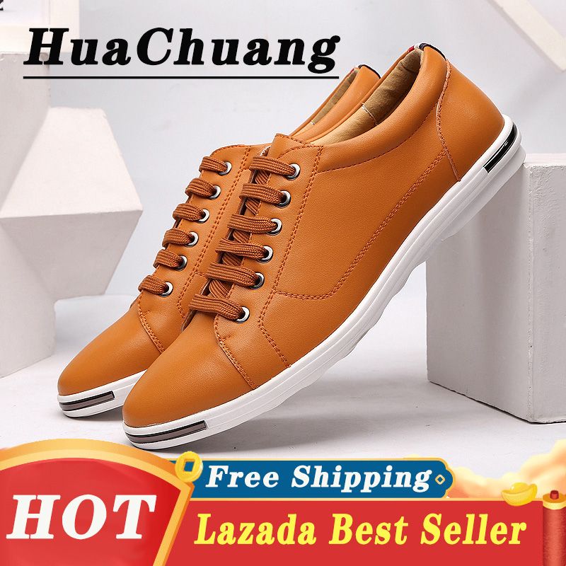 2021 NEW Men Leather Shoes Flat Low Heel Business Oxford Shoes Casual Leather Shoes for Men Size 38-48