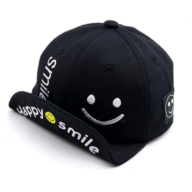 4 Years Smiling face Children Baseball Cap Boys Girls Soft brim Snapback adjustable baby Kids Hip Hop Hat Sun cap