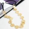 Lady Girl Fashion Sweet Metal Hollow Rose Flower Elastic Hair Band Headband