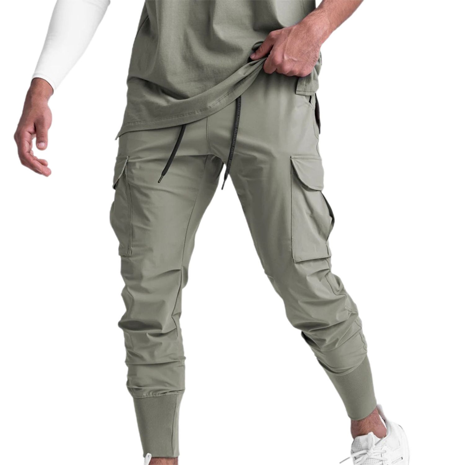 Sweatpants Solid Color Slim Autumn Sweatpants