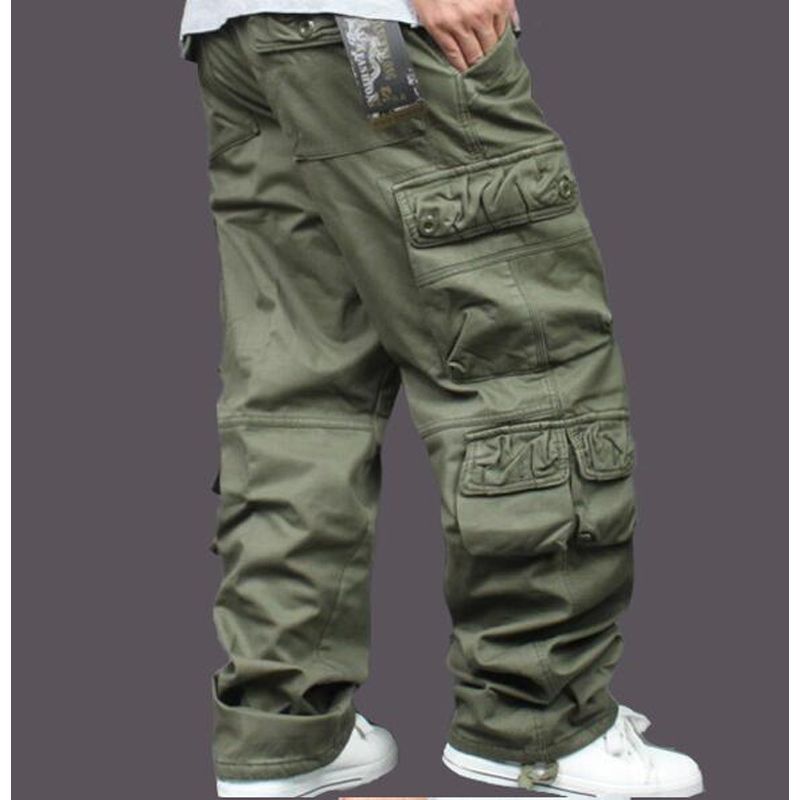 Autumn Winter Fleece Thickened Overalls Hop Men's Long Trousers Men Baggy Casual Pants Warmth Plus Size 40 Mens Bottoms