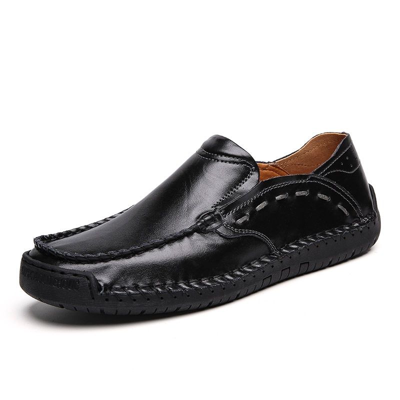 Leather Men Casual Shoes Mens Loafers Moccasins Breathable Slip on Driving Shoes