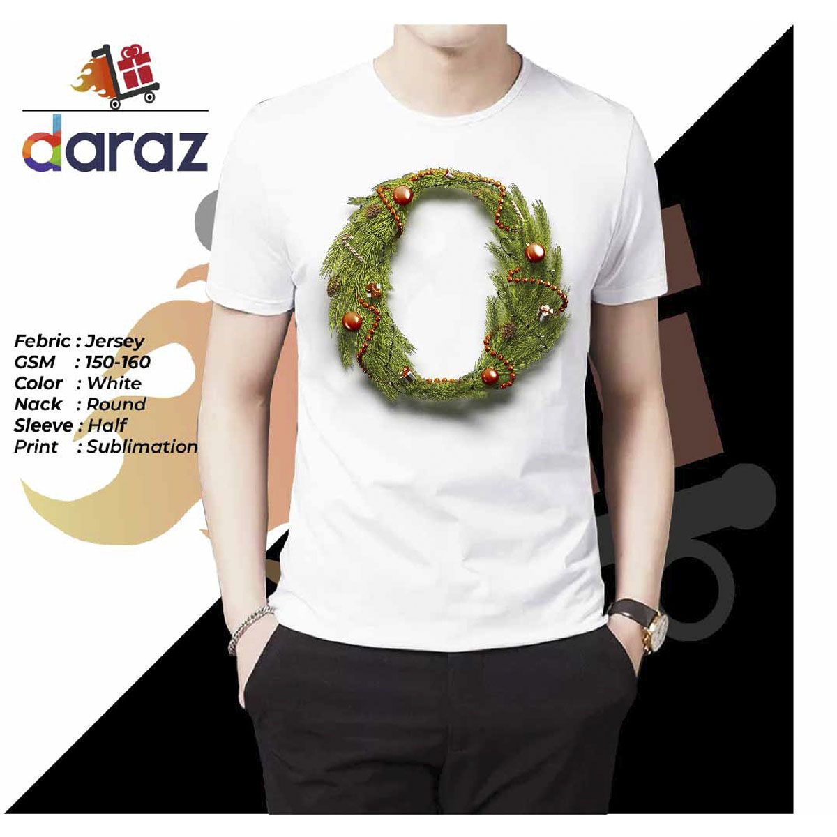 Custom name letter combination men's HD printing Short sleeve T-shirt