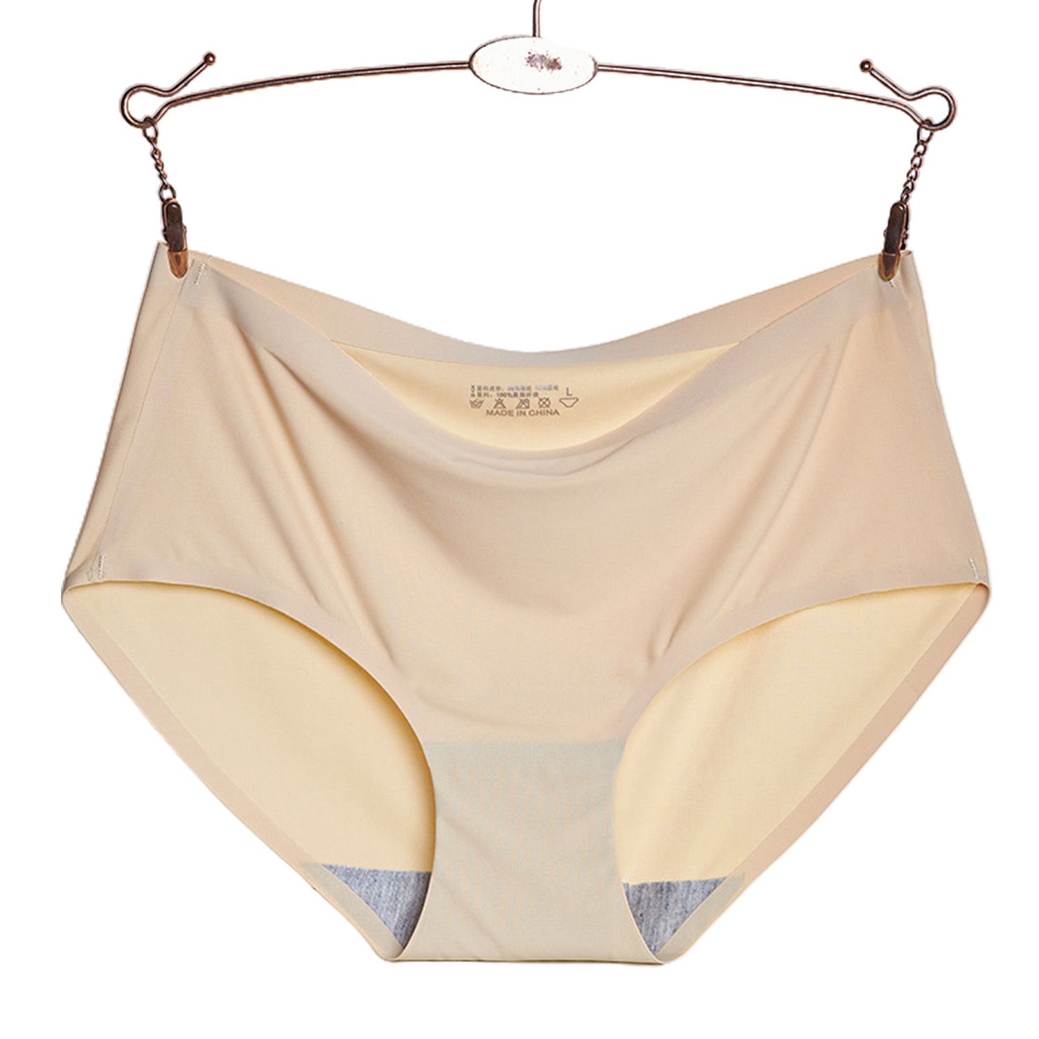 Women   Soft Elastic Seamless Breathable Mid Rise Panties Briefs Underwear