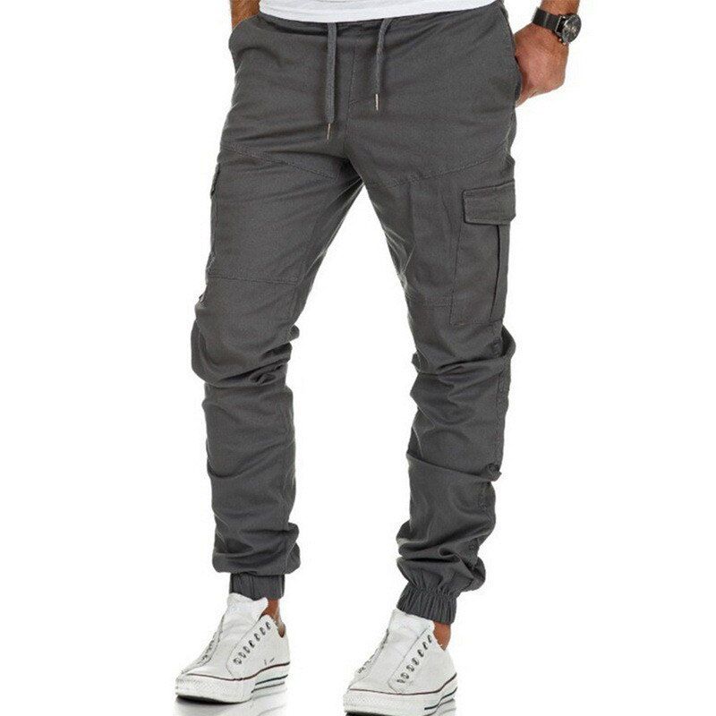 Men Cargo Trousers Elastic Multiplecket  Male Trousers Casual Outdoor Joggers Pants Joggers Trousers Men Pantalones