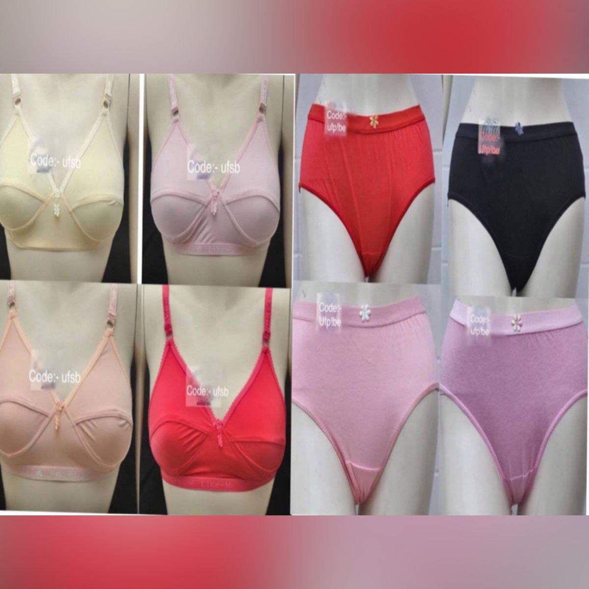 Best Quality Stretchable Bra and Panty Set for ladies-8pcs