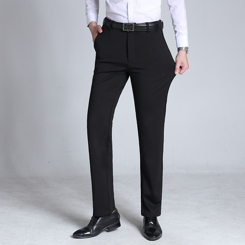Four Seasons New Men'S Plus Size Suit Pants Korean Fashion Business Casual Loose Stretch Trousers Male Oversized  Clothes