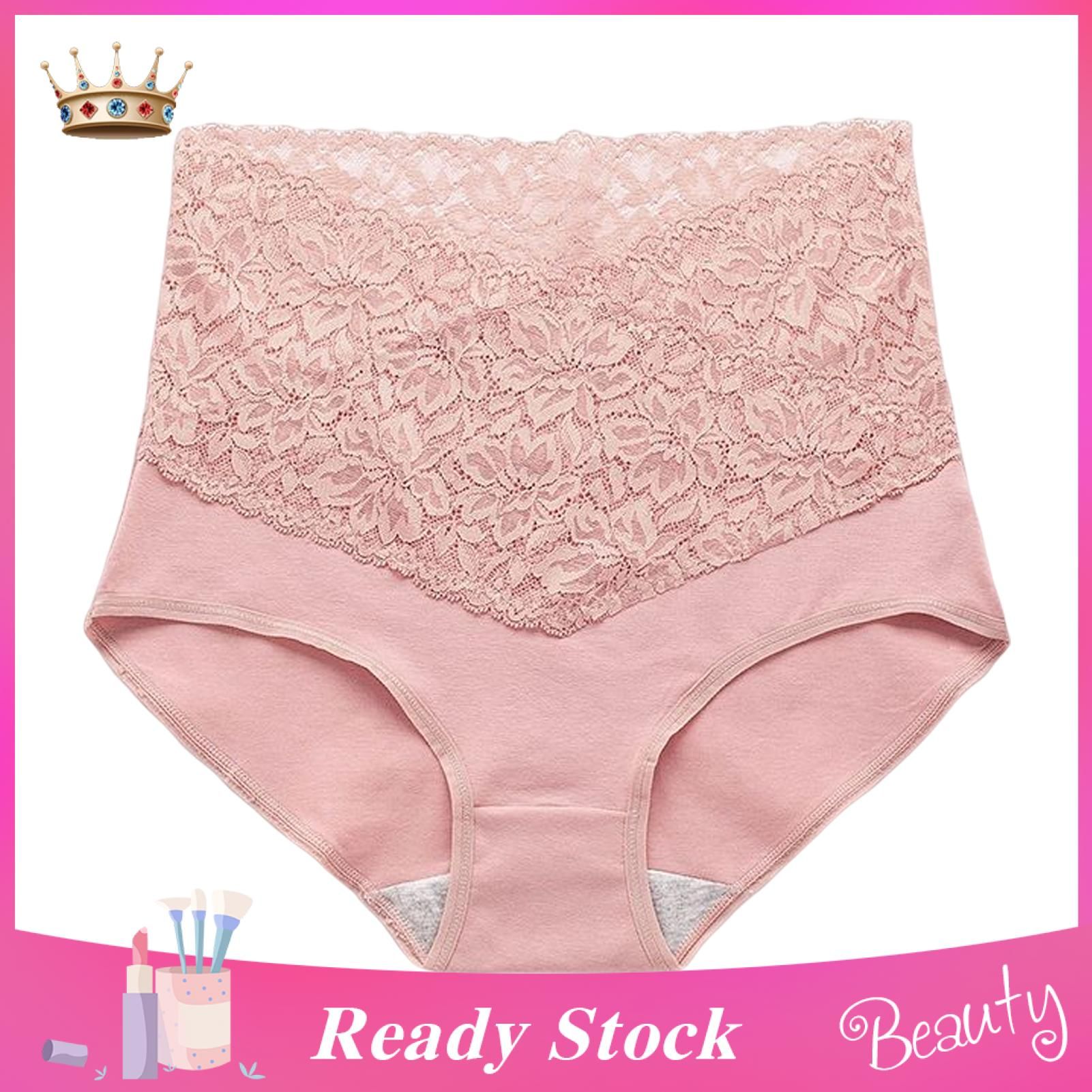 Women Underpants Lace Flower Pattern See-through Underpants