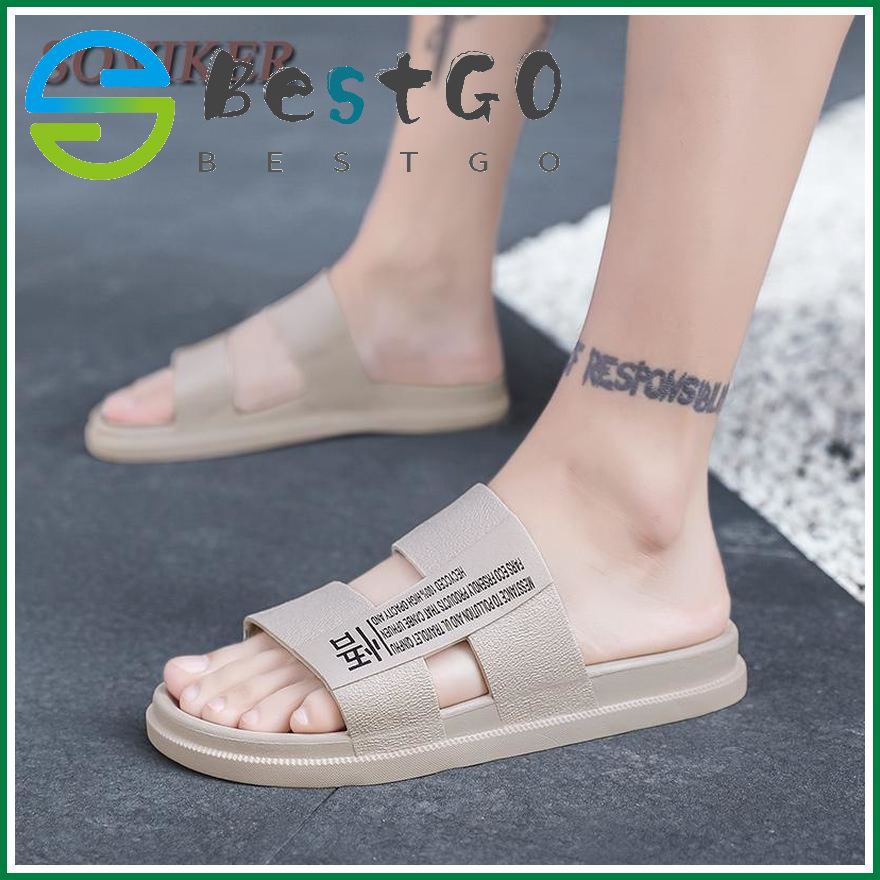 Men's Slippers Fashion Male Bath Flats Slippers Summer Sandals Indoor & Outdoor Slippers Men Beach Shoes
