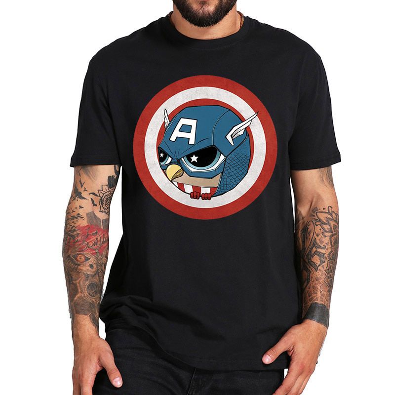 New men Marvel T-Shirt Neck Anime Shirt Printed Top Chic t shirt European urban fashion Selling Pure cotton Fashion tops