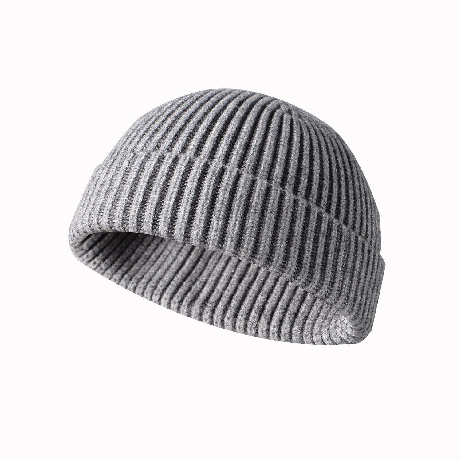 New Men Women Winter Knitted Hat Beanie Skullcap Sailor Cap Cuff Brimless Retro Warm Hat Black Gray Pink Red Yellow