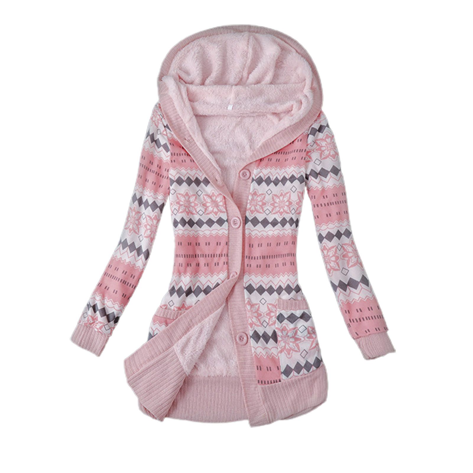 Sweater Coat Buttons Closure Striped Print Long Sleeve Sweater Coat