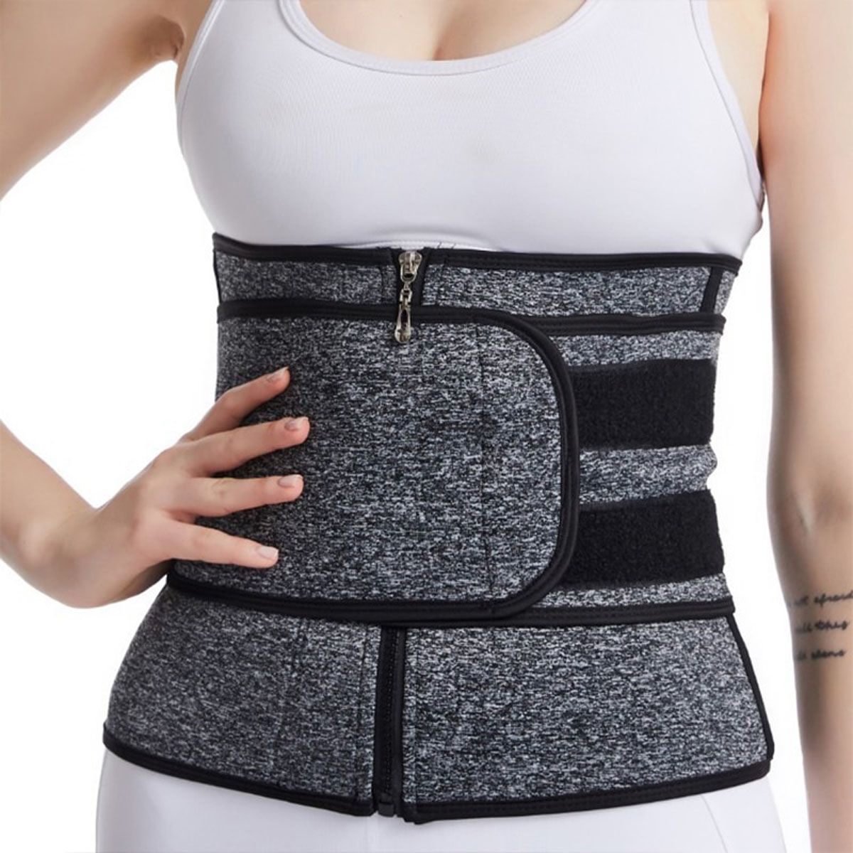 GUUDIA Zipper Waist Cinchers 6XL Women Weight Loss Corset Waist Trainer Body Shaper Belts  Thermo Waist Shaper Trainer Slim