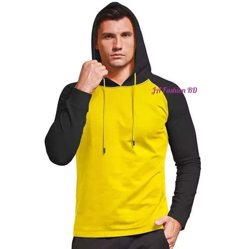 Yellow Color Stylish long sleeve Winter Hoodie