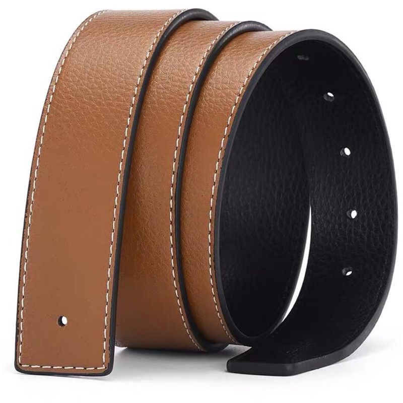 Luxury Brand Belts for Men High Quality Buckle Male Strap Leather Waistband Ceinture Homme,No Buckle 3.8cm