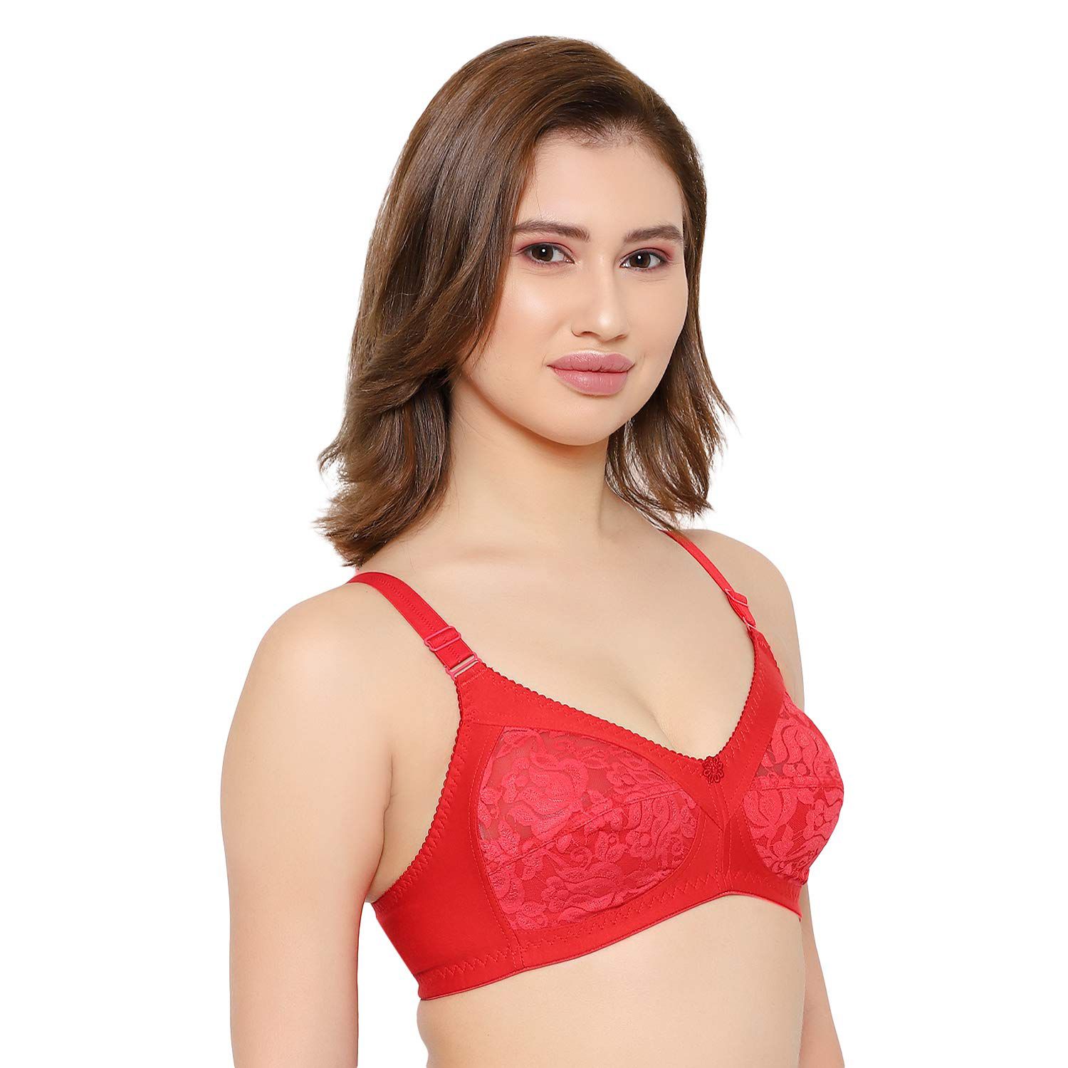 KYODO Women's Net with Hoisery Wirefree Stylish Bra for Girls - Bra