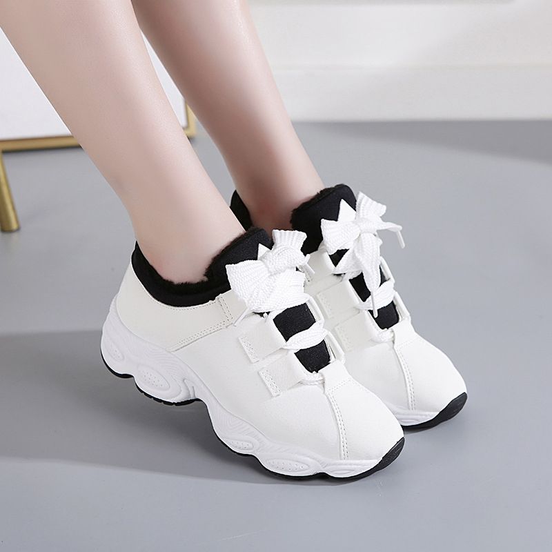 new fashion women's shoes spring and autumn Lace-Up Korean Version Of Casual Shoes Muffin All Take Thin Low-Top Shoes Non-Slip Single Shoes