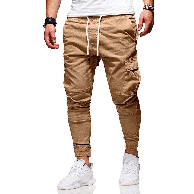 Autumn and winter men's casual pants solid color fashion jogging fitness pants sports trousers men