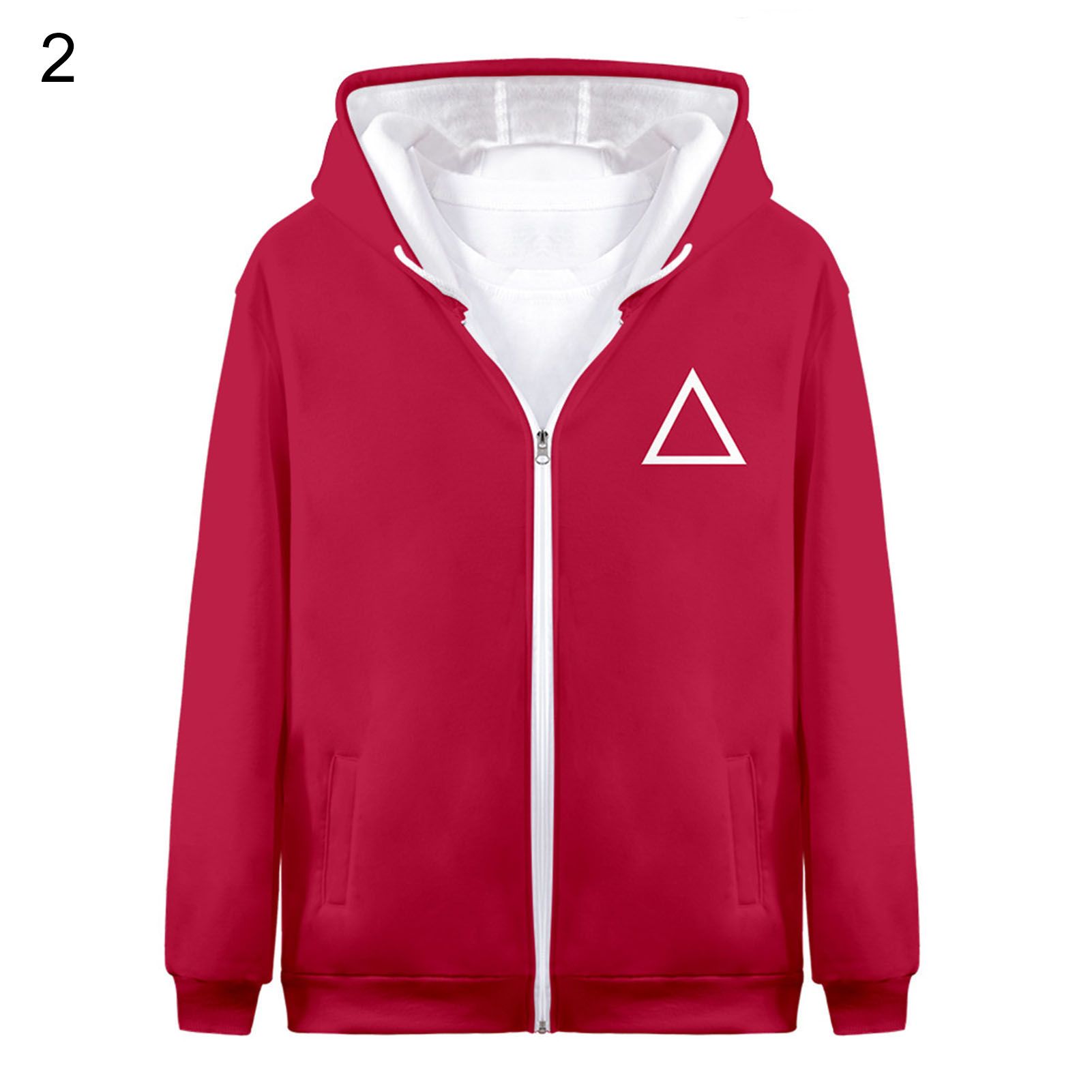 Squid Game Jket Zipper Halloween Plus Size Zipper Hoodie