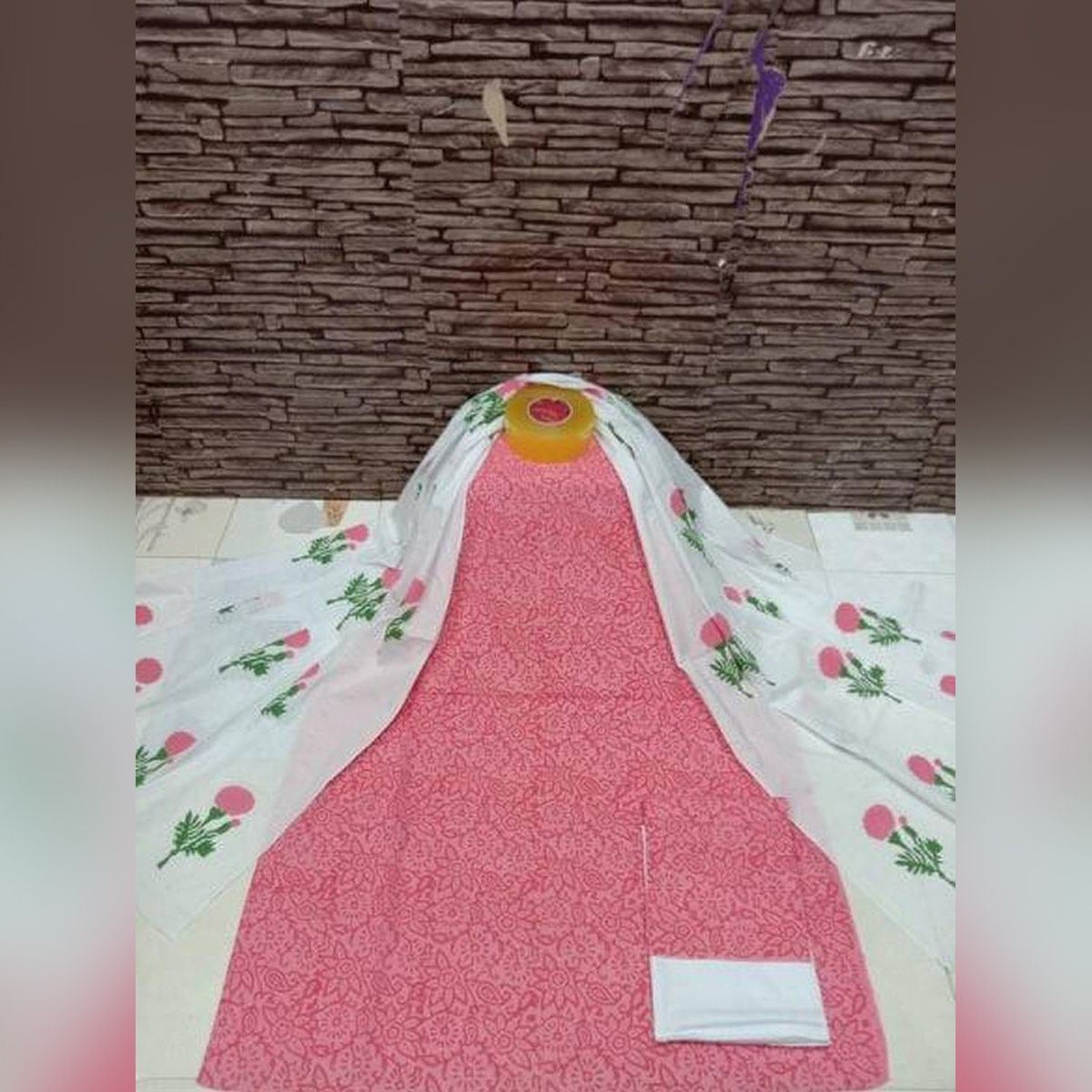 Cotton Unstiched Block Printed Salwar Kameez For Women