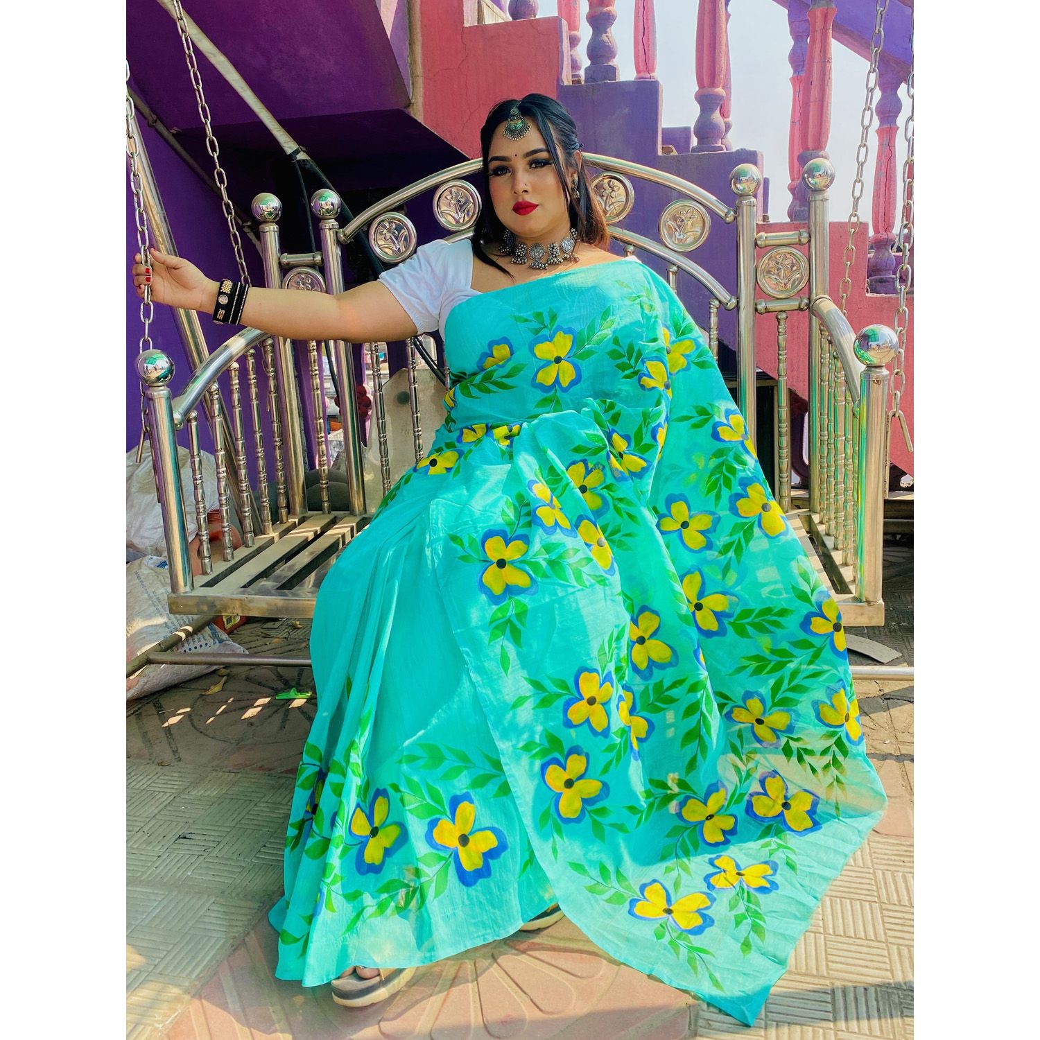 HUKTY Half Silk Saree for Wome-HL81151009