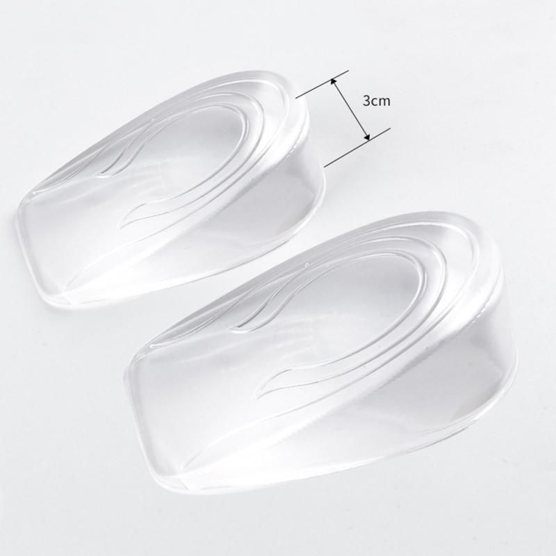 Silicone Transparent Invisible Height Lift Heel Increase Heightened Insole-2pcs