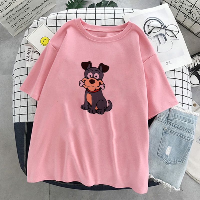 Kawaii Japanese Anime Cartoon Lovely Bear Print Loose Short-sleeved T-shirt Summer Women's Harajuku Kawaii O-neck Fashion Shirt
