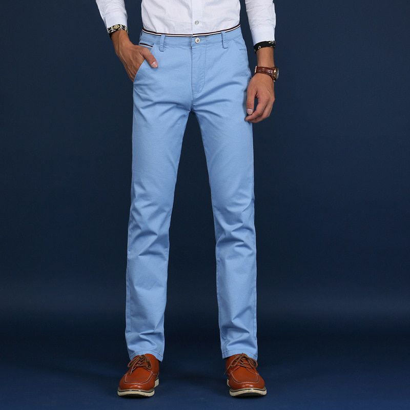 6 Colors New Spring and Summer Men's Slim Casual Pants Fashion Business Cotton Thin Trousers Classic Style