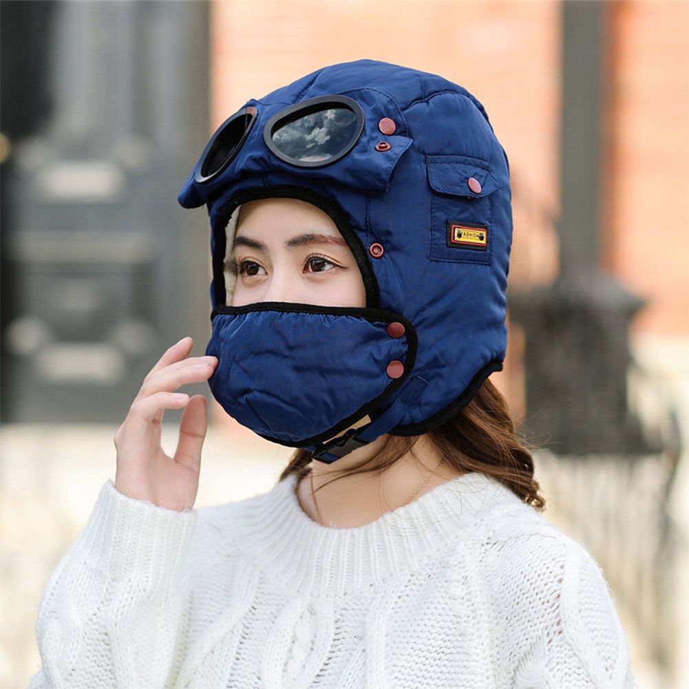 Yfashion Winter Cycling lasses Ear Protection Face Protection Hat hickened Wind-proof Hat