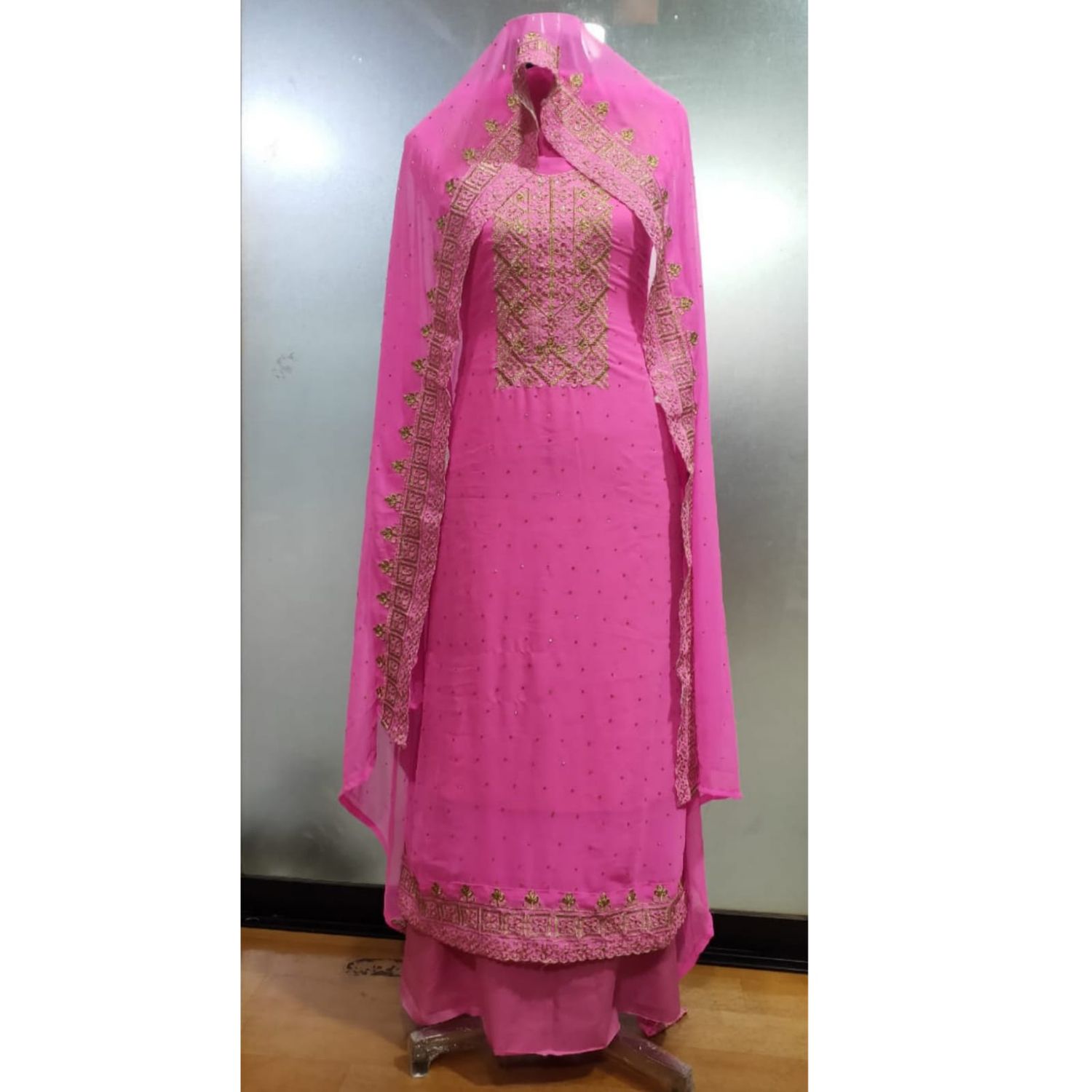 Unstitched Georgette Salwar Kameez Three Piece For Women