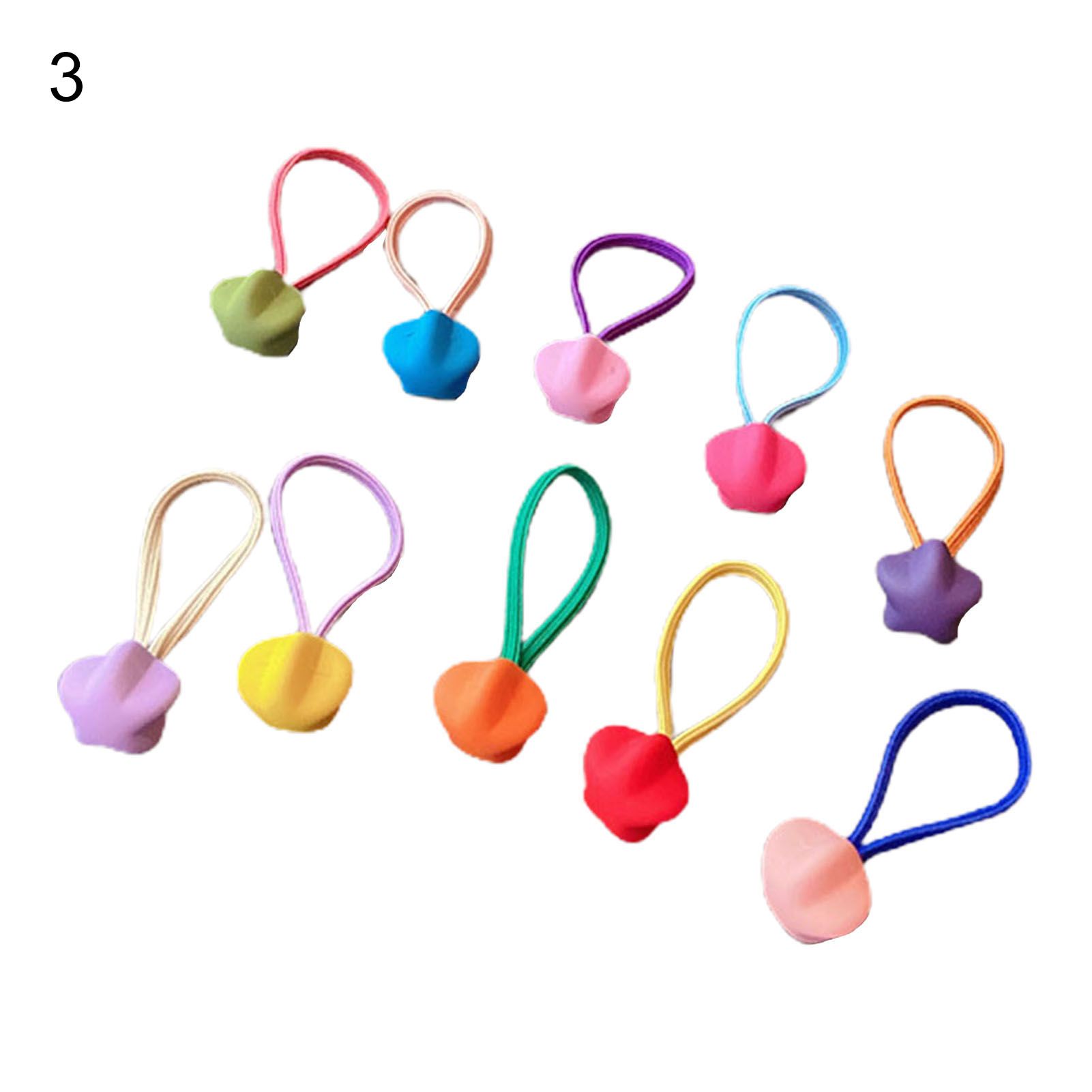 Hair Rope Heart Candy Color Round Ball Hair Tie