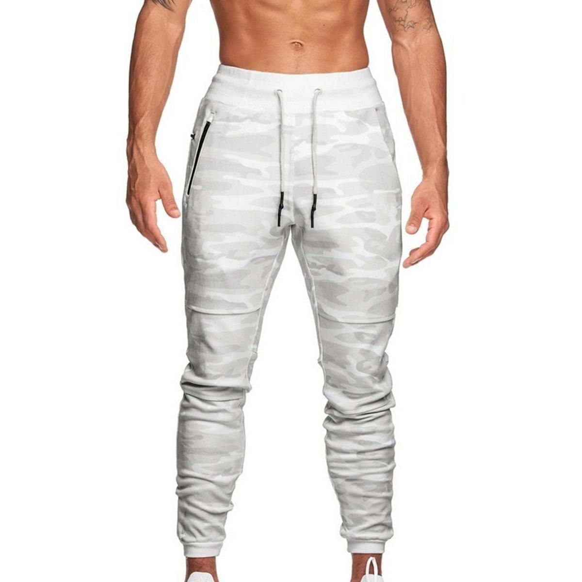 Men's Multi Pocket Sweat Pant 2 in 1 Joggers Men Track Pants Streetwear Built-in Pocket Zipper Sports Trousers Fitness