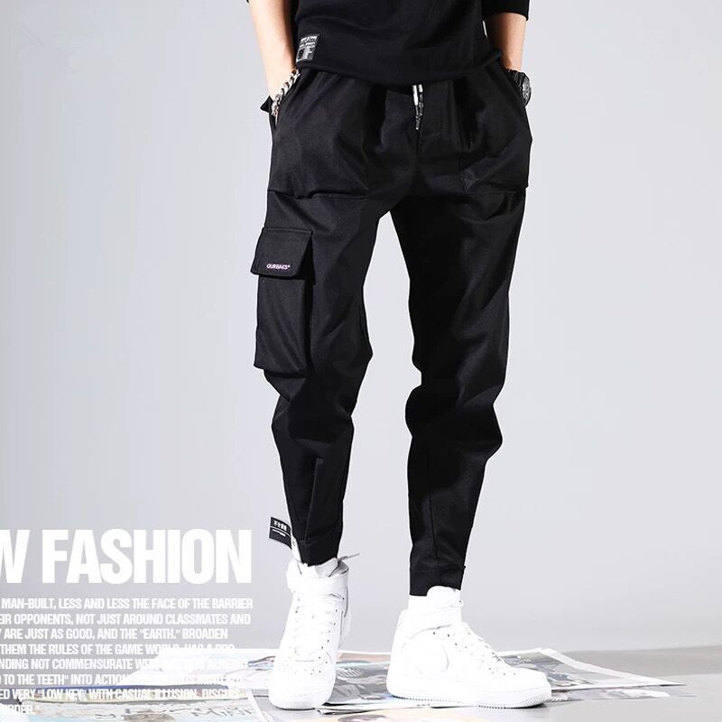 Cargo Pants Men Vintage Fashion Male  hop  Black Grey ckets Joggers Pants Man Safari Style Sweatpants Overalls 5XL