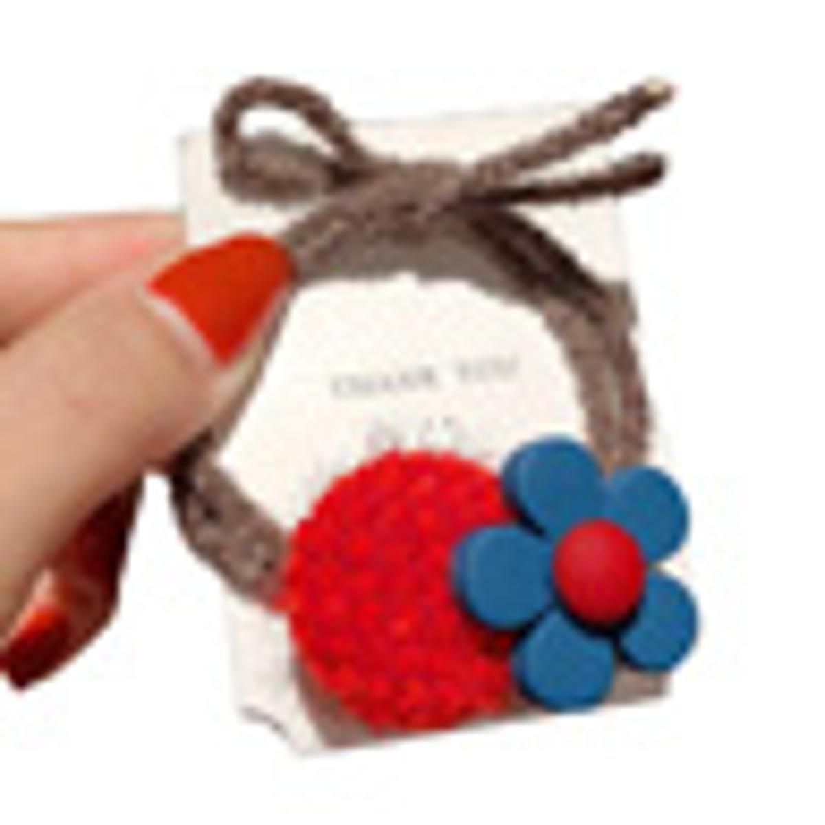 Sweet Women Resin Flower Charm Knot Ponytail Holder Elastic Hair Rope cessory