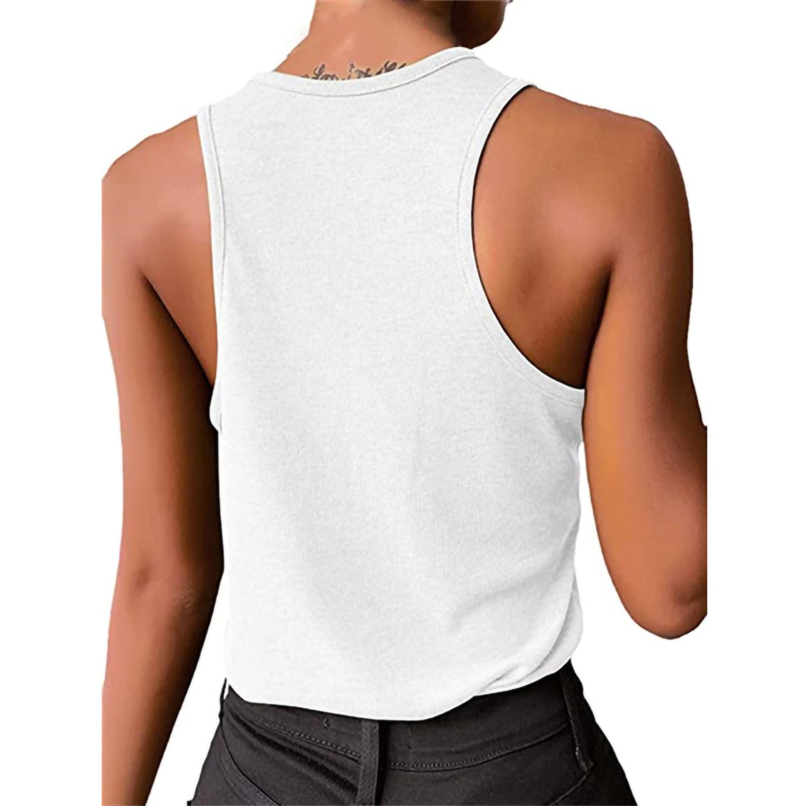 Vest Top Off Shoulder Loose-fitting High Stretch Undershirt