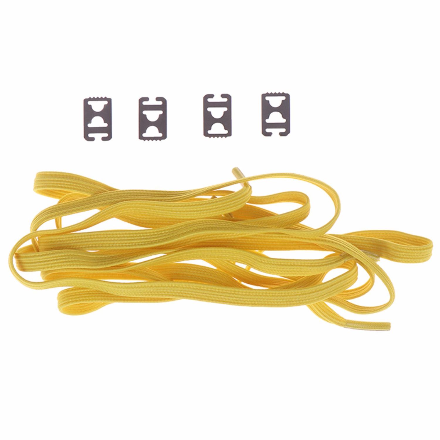 【ALLGOOD】1pair 105CM No Tie Lazy ShoeLaces Elastic Rubber Shoelace with Buckle