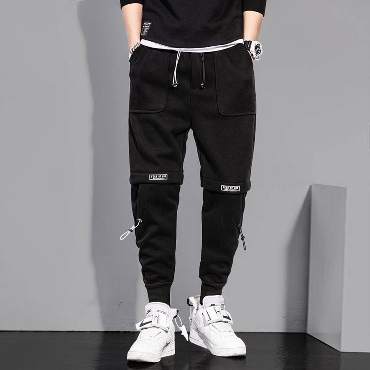 High Quality Men's Cargo Pant Harajuku Fashion Joggers Pants Men Casual Streetwear Men Cargo Pants Hop Men Clothing Trousers