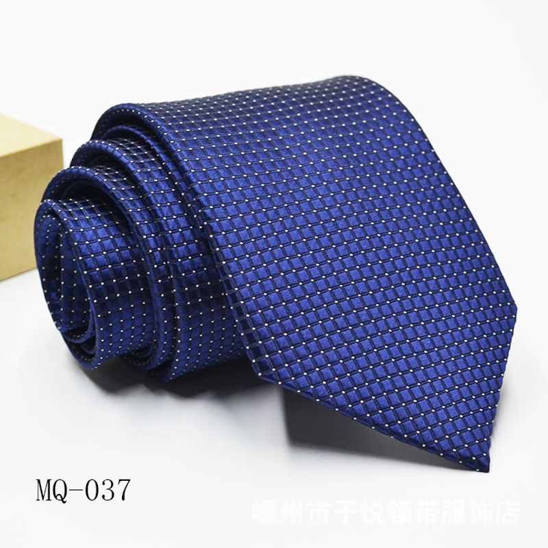 Loldeal Men's Business Tie Polyester Yarn-Dyed Jacquard Tie Formal Wear 8Cm Tie Custom Logo