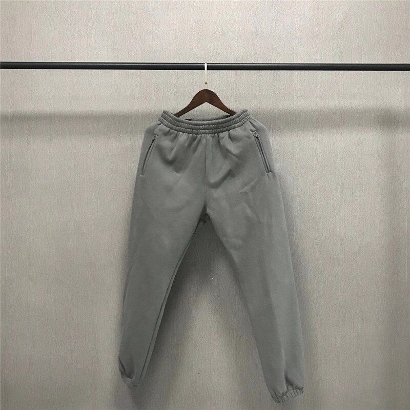 Cardigan Solid Color Kanye West Season 6 Zip Hoodie Men Women 1:1 Best Quality Pullover Gray Sweatshirts Inside Tags