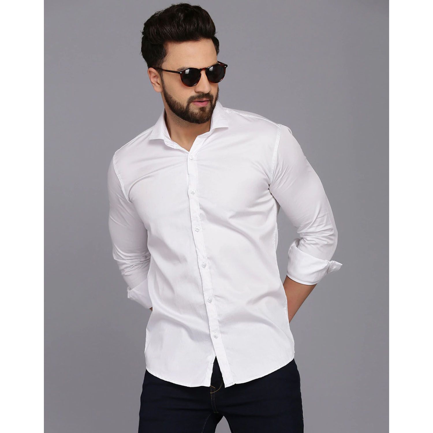 Whit NEW STYLE Cotton Long Sleeve Formal Shirt for Men - Shirt - Shirt For Men - Shirt For Men