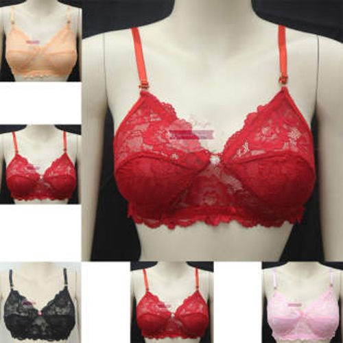 Cotton flower Net Bra For Women --(1cs)