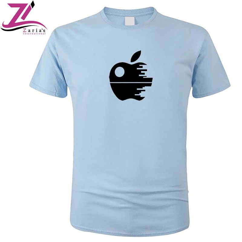colour blue (appel ) dizain (1 piz ) Export Cotton High Quality half Sleeve t-shirt for men