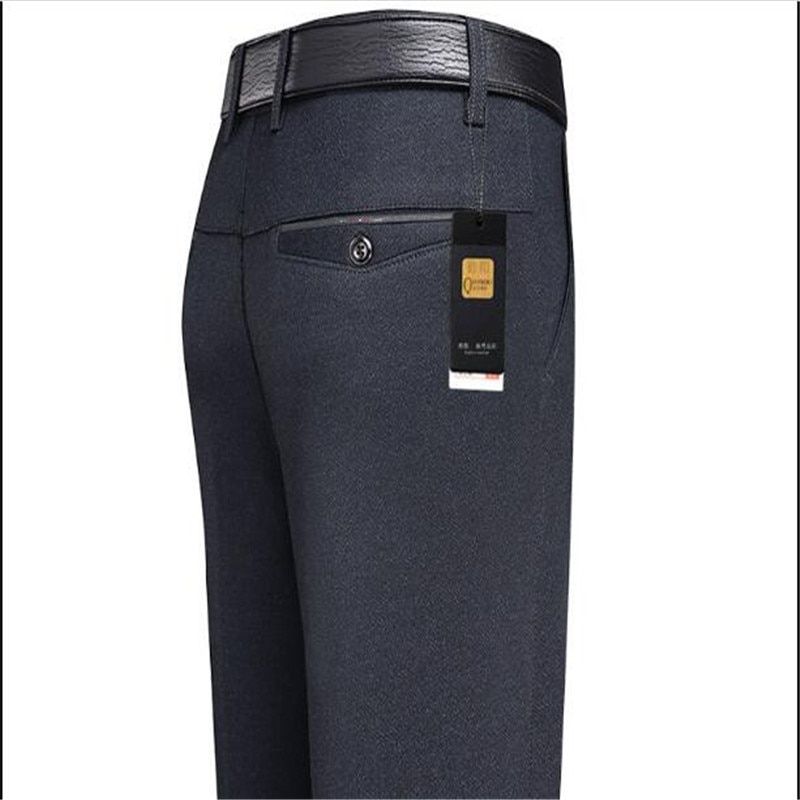 Autumn Winter New Men pants High Waist Loose Business Casual Suit Trousers for Men's anti-wrinkle Wear Suit Pants