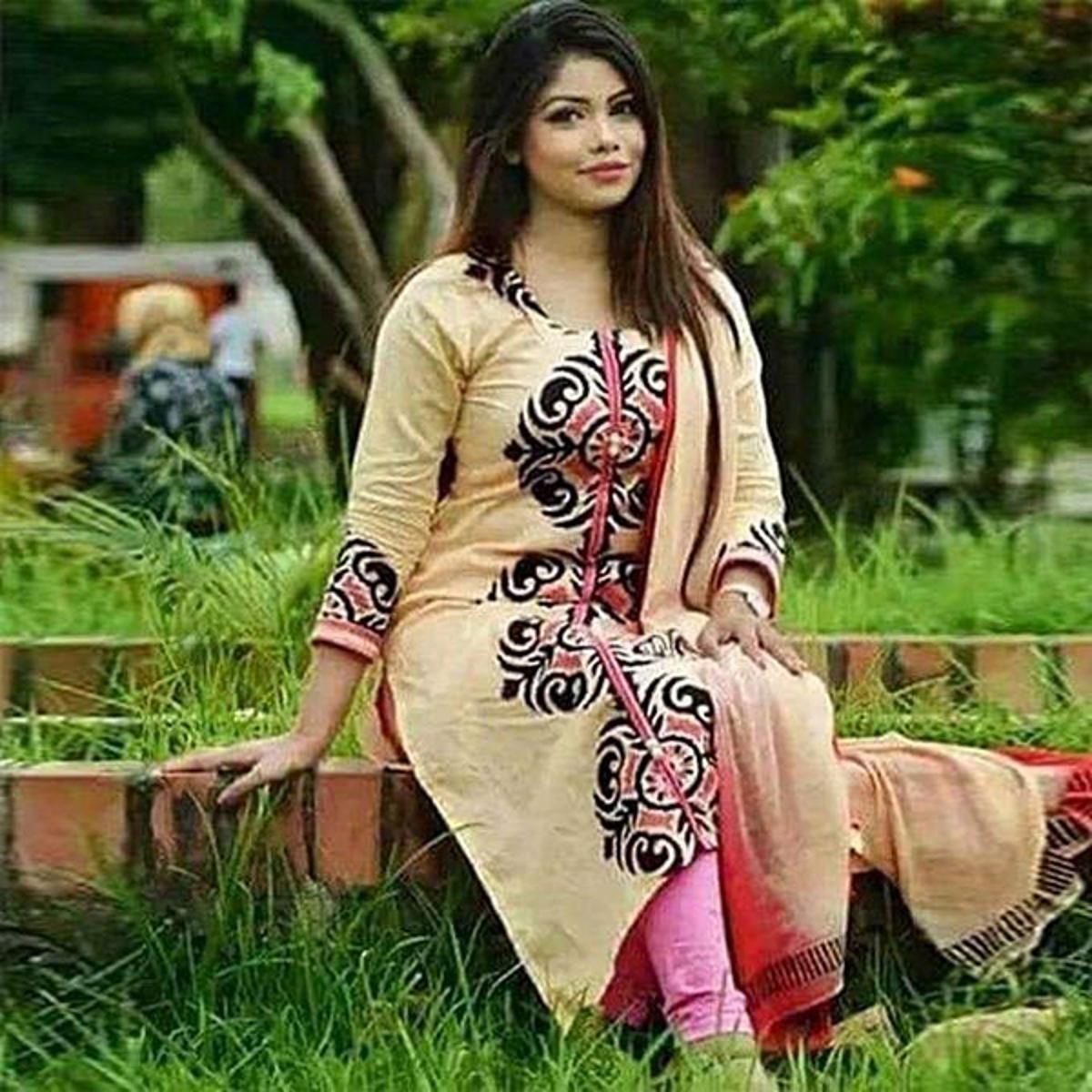 Unstitched Ivory Cotton Salwar Kameez For Women