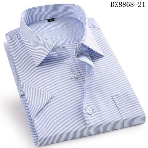 2021 Men's Dress Casual Short Sleeved Shirt Twill White Blue Pink Male Shirt For Men Social Brand Shirts 4XL 5XL 6XL 8XL